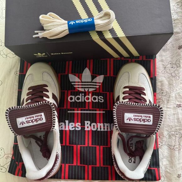 WALES BONNER x adidas originals SambaPony Tonal white brown - Picture 1 of 7